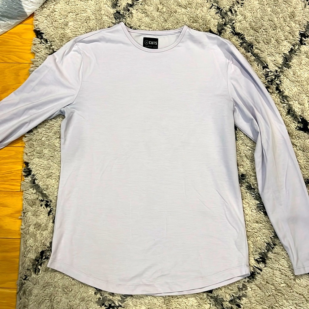 Cuts Curve Hem Long Sleeve - Lavender